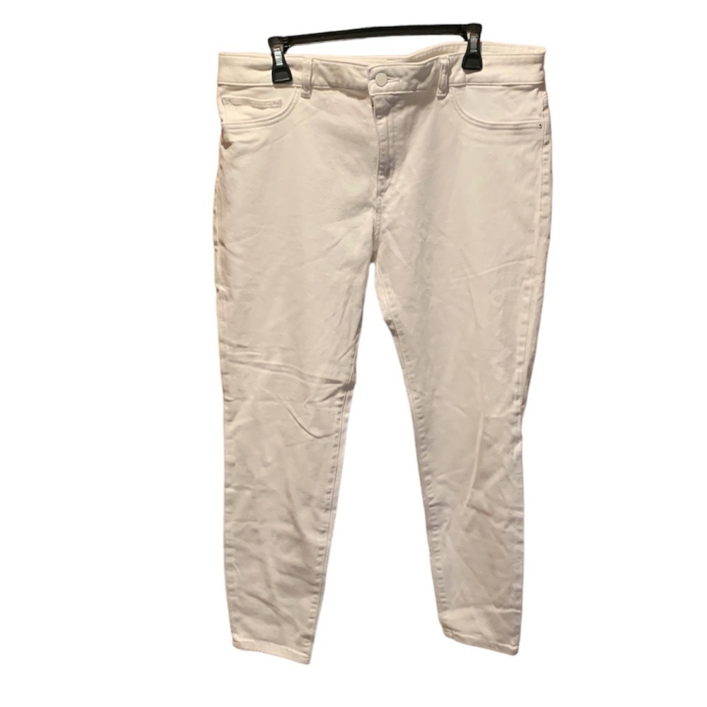 DL1961 Margaux Mid-rise Instasculpt Ankle Skinny Jeans in Porcelain size 34